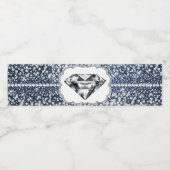 Denim en Diamond Water Flessenetiketten Waterfles Etiket (Enkel label)