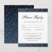 Denim en Diamonds beantwoorden RSVP-kaart Kaart (Voorkant / Achterkant)