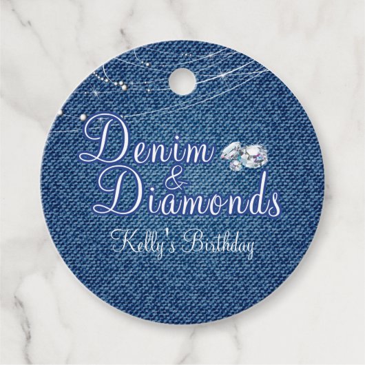 Denim en Diamonds Bedankjes Labels (Voorkant)