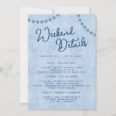 Denim en Diamonds Blauw Westerne vrijgezellenfeest Kaart (Achterkant)