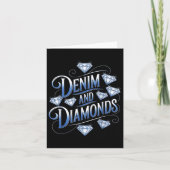 Denim en Diamonds Country Westerne Bachelorette Pa Kaart (Voorkant)