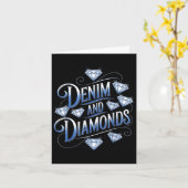 Denim en Diamonds Country Westerne Bachelorette Pa Kaart (Gele Bloem)
