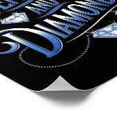 Denim en Diamonds Country Westerne Bachelorette Pa Poster (Hoek)