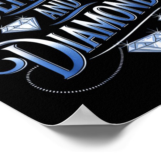 Denim en Diamonds Country Westerne Bachelorette Pa Poster (Hoek)