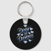 Denim en Diamonds Country Westerne Bachelorette Pa Sleutelhanger (Voorkant)