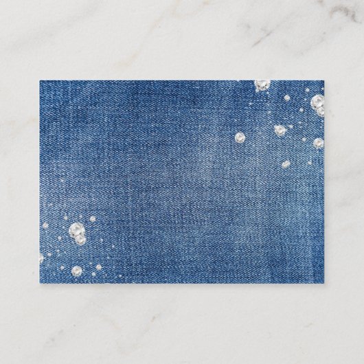 Denim- en Diamonds Diaper Raffle-behuizing Informatiekaartje (Achterkant)