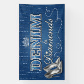 Denim en Diamonds feestje Spandoek (Verticaal)