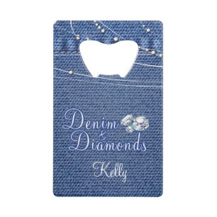 Denim en Diamonds, land Creditkaart Flessenopener