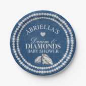 Denim en Diamonds Papieren Bordje (Voorkant)