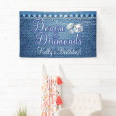 Denim en Diamonds Party Spandoek (Insitu)