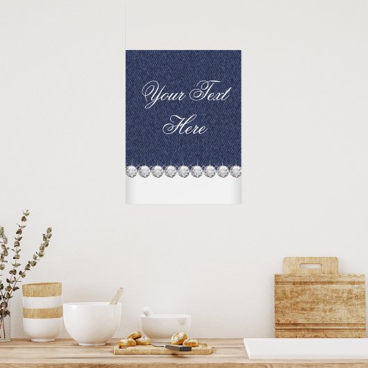 Denim en Diamonds Poster (Keuken)
