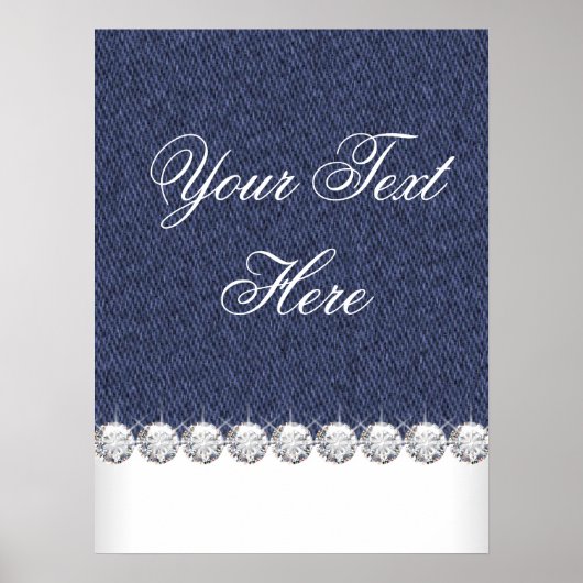 Denim en Diamonds Poster (Voorkant)