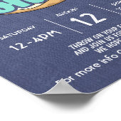 denim en donuts school PTO PTA-begrafenisonderneme Poster (Hoek)