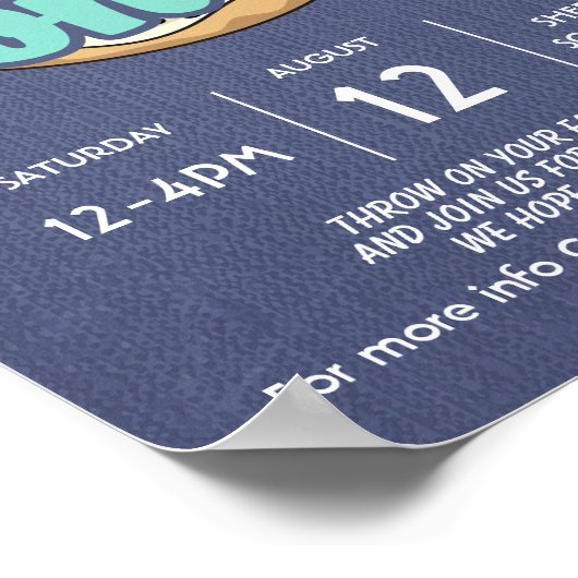 denim en donuts school PTO PTA-begrafenisonderneme Poster (Hoek)