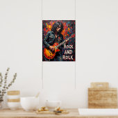 Denim en Gitaar Poster (Keuken)