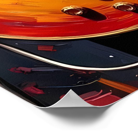 Denim en gitaar poster (Hoek)