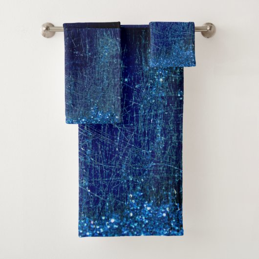 Denim en glitter bad handdoek (Insitu)