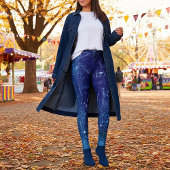 Denim en glitter leggings
