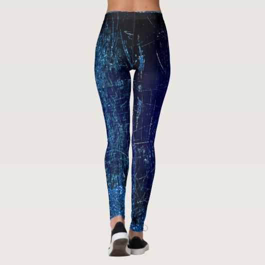 Denim en glitter leggings (Achterkant)