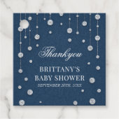 Denim en Jeans Baby shower Favorietentjes Bedankjes Labels (Voorkant)
