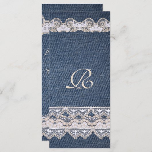  Denim en Kant Programma Rack Kaart (Voorkant / Achterkant)