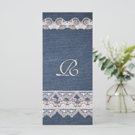  Denim en Kant Programma Rack Kaart (Staand voorkant)