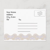  Denim en Kant Save the Date Briefkaart (Achterkant)