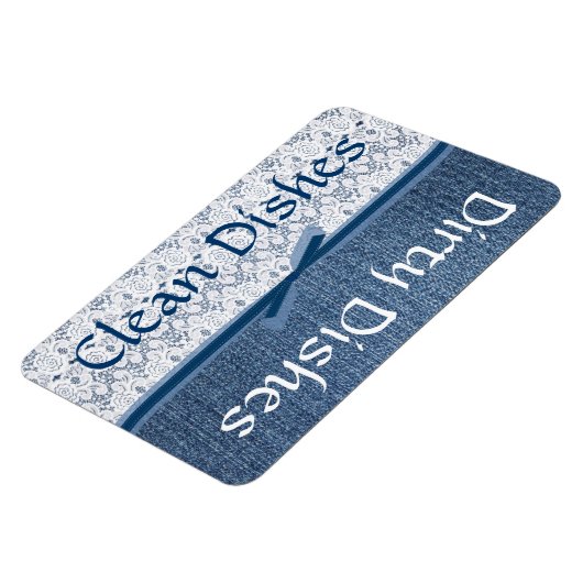 Denim en Kant Vaatwasser Magneet (Linkerzijde)