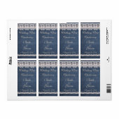 Denim en Kant Wedding Wine Label (Full Sheet)