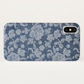 Denim en Lace Chic Glam Phone Case (Achterkant (horizontaal))
