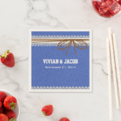 Denim en Lace Custom Wedding Napkin Servetten (Insitu)