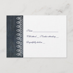 Denim en Lace Rsvp met envelop