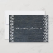 Denim en Lace Rsvp met envelop (Achterkant)