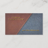 Denim en Leather Visitekaartje (Achterkant)