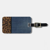 Denim en Leopard Bagagelabel (Voorkant horizontaal)