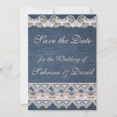 Denim en Losse sparen de Datum Save The Date (Voorkant)