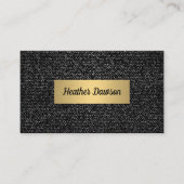 Denim en metaalgoud visitekaartje (Voorkant)