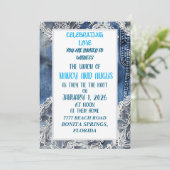 denim en oude kant trouw uitnodiging (Staand voorkant)