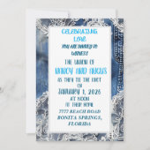 denim en oude kant trouwuitnodiging kaart (Voorkant)