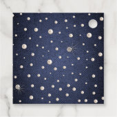 Denim en parels Favor Tag Bedankjes Labels (Achterkant)