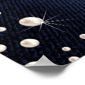 Denim en Parels Welkom Bord Poster (Hoek)