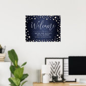 Denim en Parels Welkom Bord Poster (Thuiskantoor)