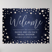 Denim en Parels Welkom Bord Poster (Voorkant)