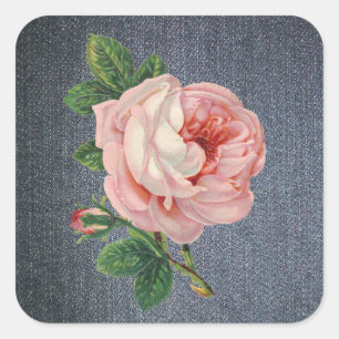 Denim en Roos Stickers