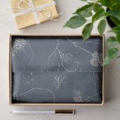 Denim en Witte Kleine Bloemen Decoupage Tissuepapier (Geschenk)