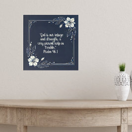 Denim en witte minimale lijst Bijbelverzen Poster