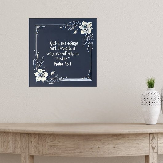 Denim en witte minimale lijst Bijbelverzen Poster
