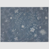 Denim en witte Tiny Flowers Decoupage Tissuepapier (Voorkant)