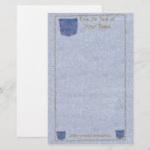 Denim en zakbriefpapier briefpapier (Voorkant / Achterkant)