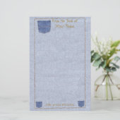 Denim en zakbriefpapier briefpapier (Staand voorkant)